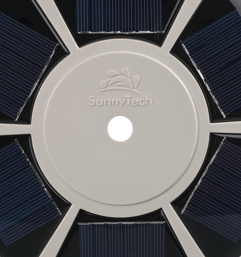 Sunnytech عمود علم شمسي من سانيتيك الجيل الثاني مع 20 لمبة LED، الأكثر سطوعًا، والأقوى، والأطول عمرًا، وأفضل تغطية للعلم، إضاءة LED لأسفل تضيء العلم على معظم أعمدة العلم من 15 إلى 25 قدم، دائرة كهربائية مطورة، أبيض - Image 5